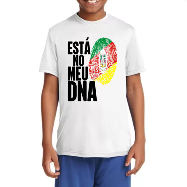 Camiseta Infanto Juvenil Esta no meu DNA Rio Grande do Sul - Imagem 4