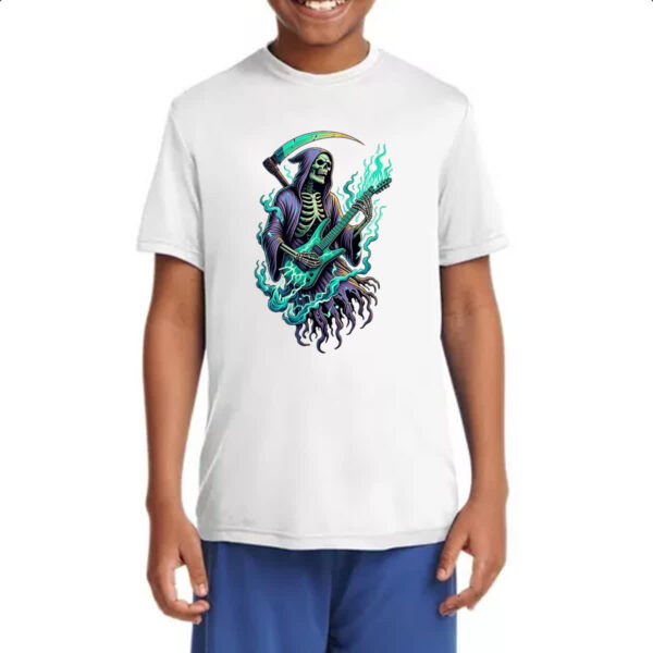 Camiseta Infanto Juvenil Morte tocando guitarra - Imagem 4