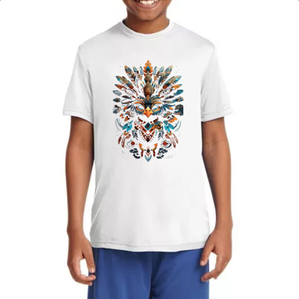 Camiseta Infanto Juvenil Coruja Elementos Indigenas - Imagem 4