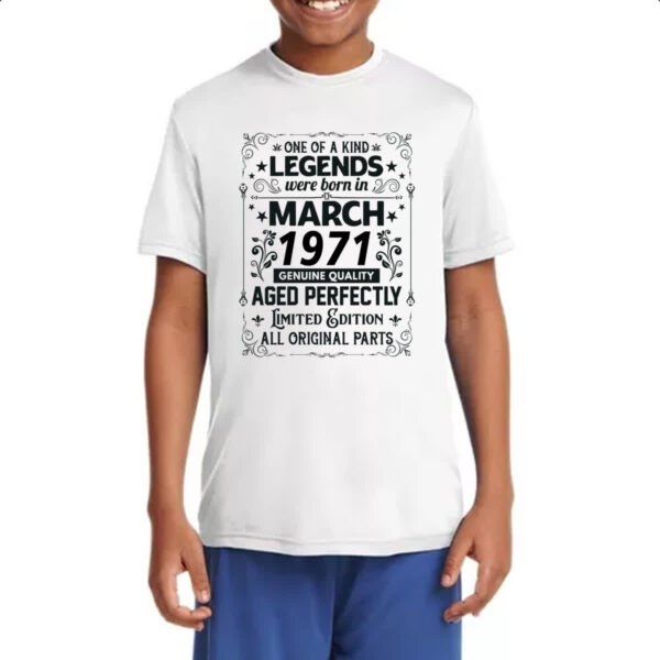 Camiseta Infanto Juvenil Legends Were Born MAR-1971 - Imagem 4