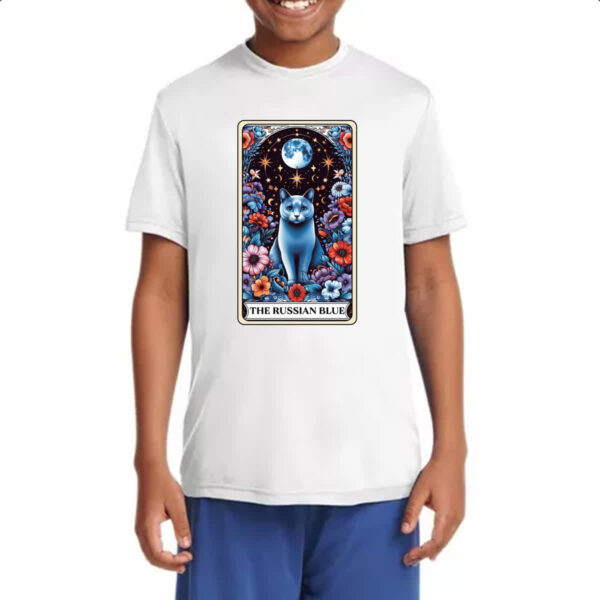 Camiseta Infanto Juvenil Taro gato Azul russo - Imagem 4