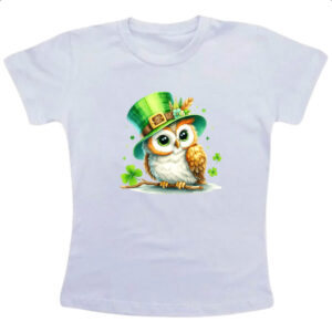 Camiseta Infanto Juvenil St Patricks Day Coruja