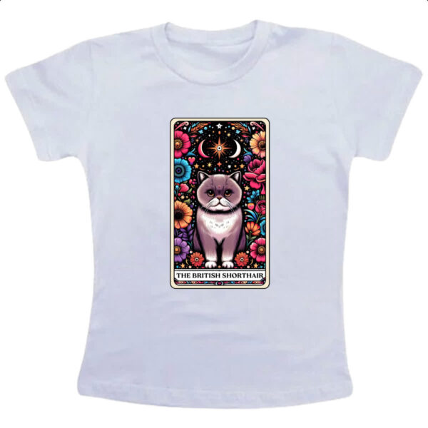 Camiseta Infanto Juvenil Taro gato Pelo Curto Ingles