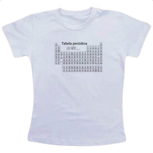 Camiseta Infanto Juvenil Tabela periodica