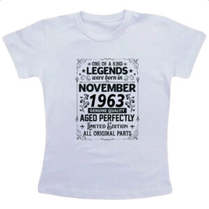 Camiseta Infanto Juvenil Legends Were Born NOV-1963