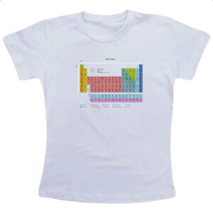 Camiseta Infanto Juvenil Tabela periodica colorida