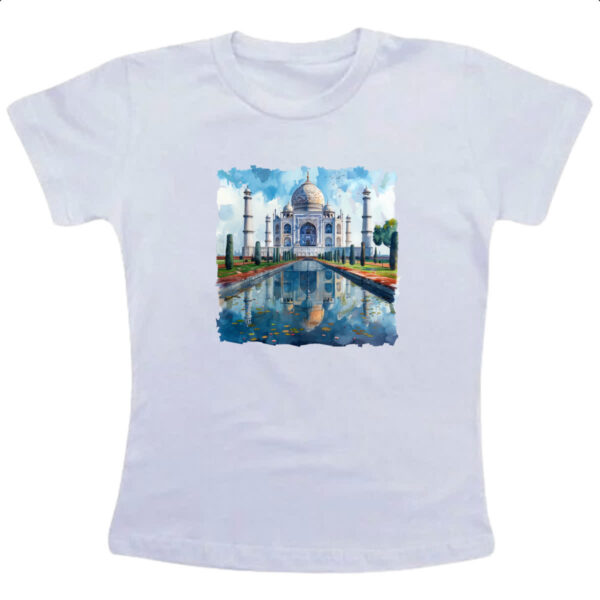 Camiseta Infanto Juvenil Taj Mahal watercolor