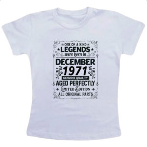 Camiseta Infanto Juvenil Legends Were Born DEZ-1971