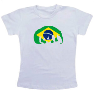 Camiseta Infanto Juvenil Tamandua Bandeira Fauna Brasileira