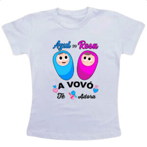 Camiseta Infanto Juvenil Cha Revelacao a Vovo te adora