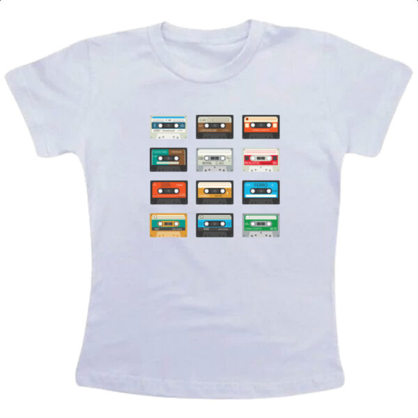 Camiseta Infanto Juvenil Tapes Fitas K7 Vintage