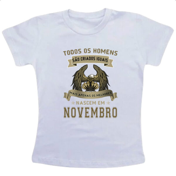 Camiseta Infanto Juvenil Homem Lenda Aguia Novembro