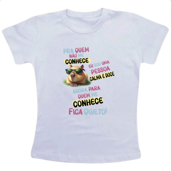 Camiseta Infanto Juvenil Capivara me conhece