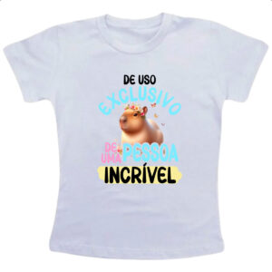 Camiseta Infanto Juvenil Capivara uso exclusivo especial