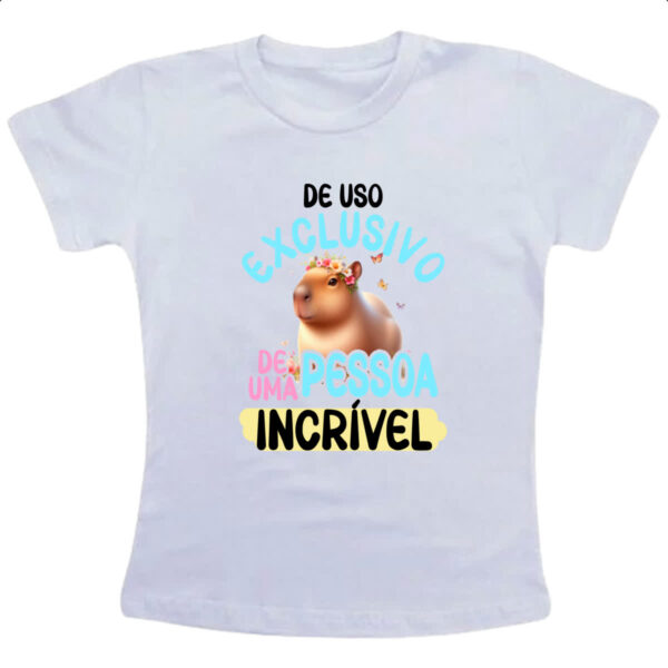 Camiseta Infanto Juvenil Capivara uso exclusivo especial