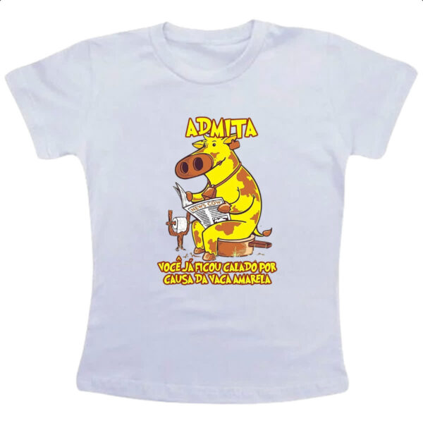 Camiseta Infanto Juvenil Calado pela vaca amarela