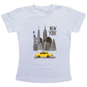 Camiseta Infanto Juvenil New York Pintura Nanquim