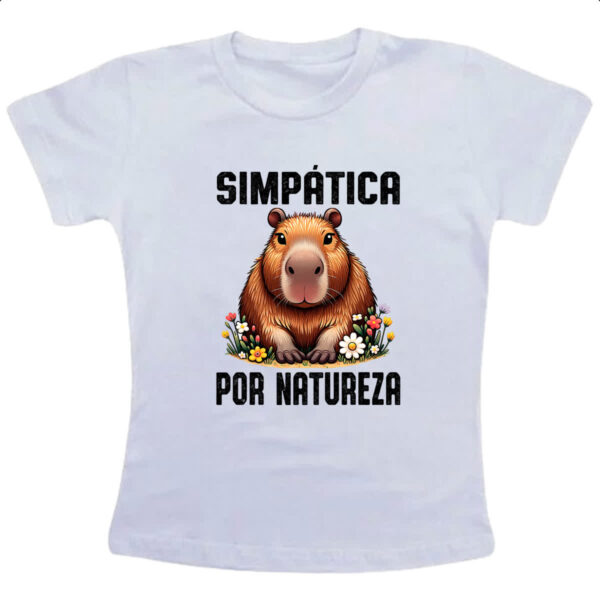 Camiseta Infanto Juvenil Capivara Simpatica por Natureza