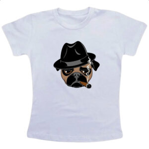 Camiseta Infanto Juvenil Pug Mafioso