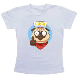 Camiseta Infanto Juvenil Pug Mal Educado
