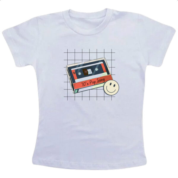 Camiseta Infanto Juvenil Fita K7 70 Pop Song