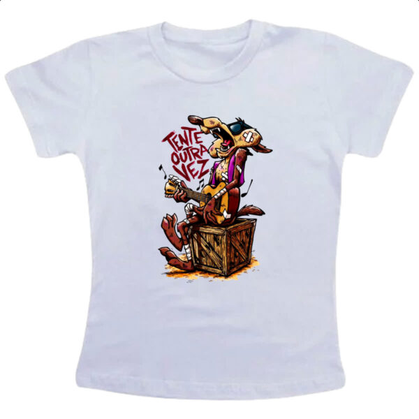 Camiseta Infanto Juvenil Tente outra vez - Coyote