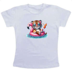 Camiseta Infanto Juvenil Tigre na boia