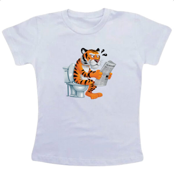 Camiseta Infanto Juvenil Tigre na sala de forca
