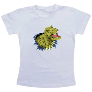 Camiseta Infanto Juvenil Tiranossauro Rex Rasgando a Camisa