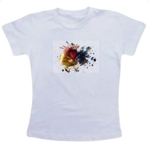 Camiseta Infanto Juvenil Splash arte filhote de gato