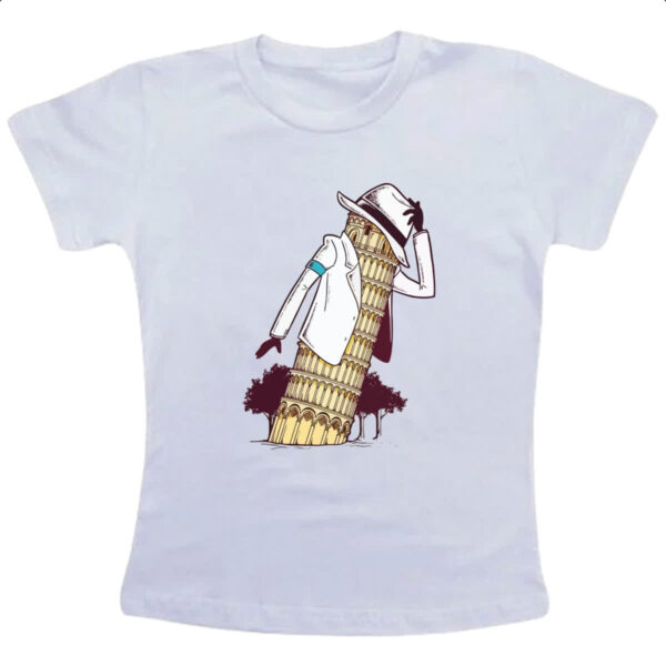 Camiseta Infanto Juvenil Torre Pizza Jackson Smooth Criminal
