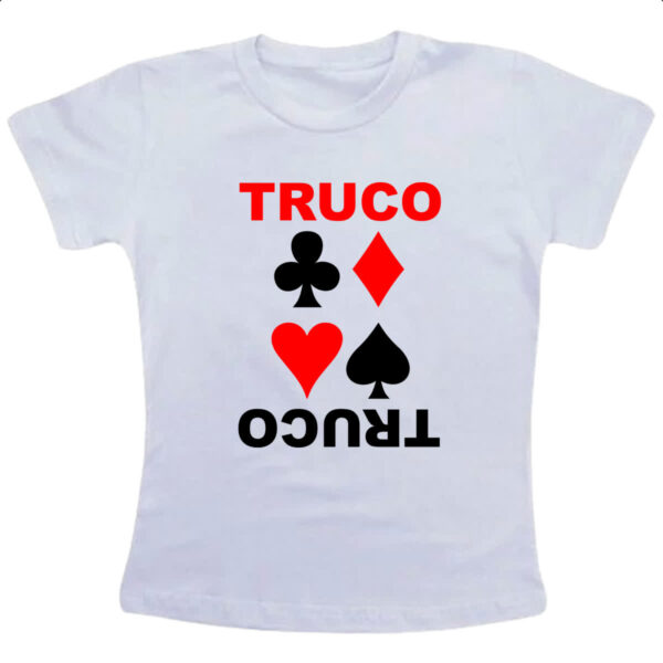 Camiseta Infanto Juvenil Truco Naipes do baralho