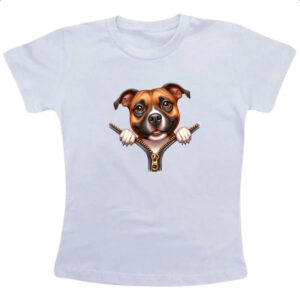 Camiseta Infanto Juvenil Staffordshire Bull Terrier no Ziper
