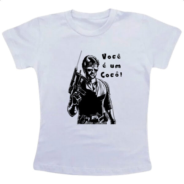 Camiseta Infanto Juvenil Stallone Cobra voce e um coco