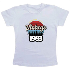 Camiseta Infanto Juvenil Vintage being awesome 1983