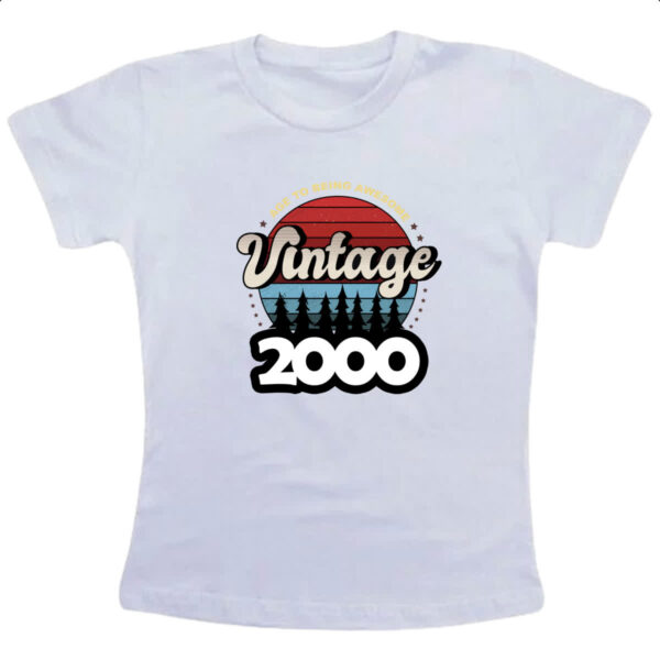 Camiseta Infanto Juvenil Vintage being awesome 2000