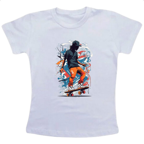Camiseta Infanto Juvenil Street Skate Splash Art
