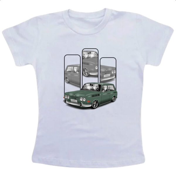 Camiseta Infanto Juvenil Variant verde quadros cinzas
