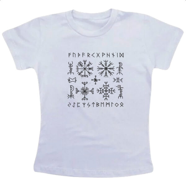 Camiseta Infanto Juvenil Viking simbolos runicos