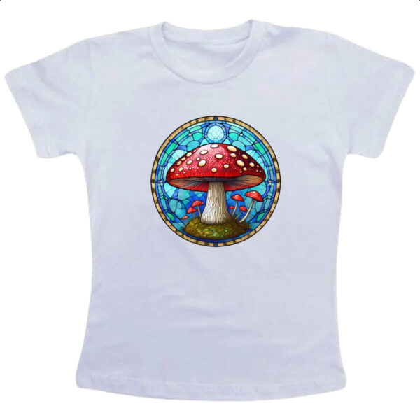 Camiseta Infanto Juvenil Vitral Cogumelo
