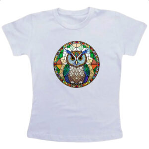 Camiseta Infanto Juvenil Vitral Coruja