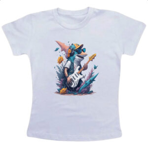 Camiseta Infanto Juvenil Tubarao guitarrista