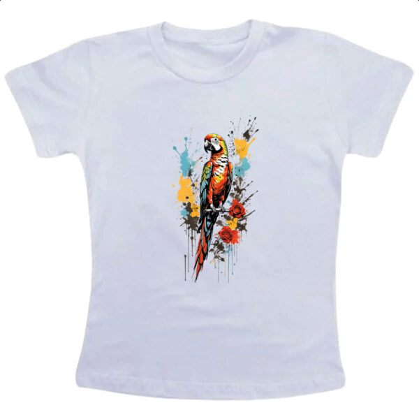 Camiseta Infanto Juvenil Arara splash art