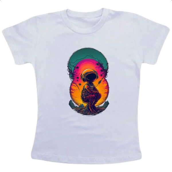 Camiseta Infanto Juvenil Astronauta relaxamento lunar