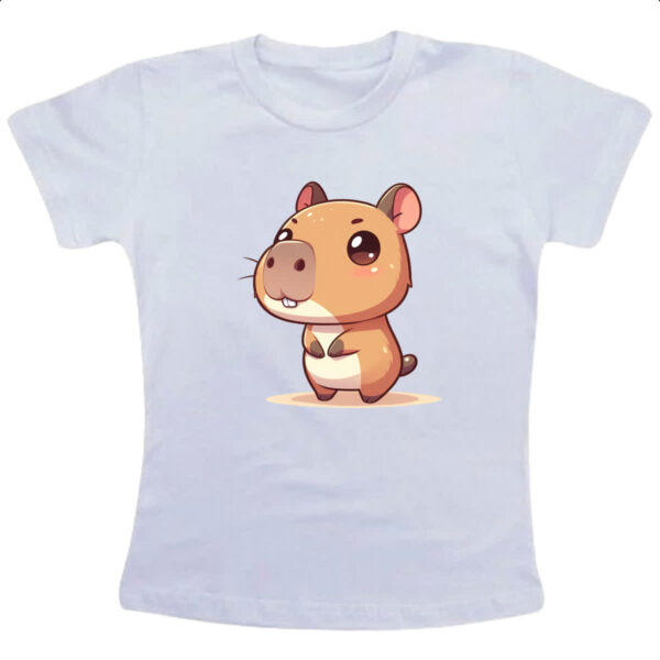 Camiseta Infanto Juvenil Capivara Chibi