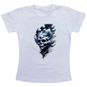 Camiseta Infanto Juvenil Caveira esfumacada