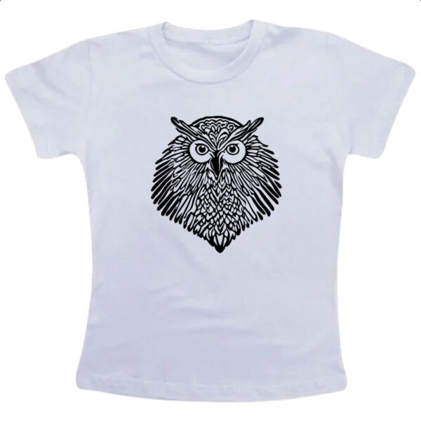 Camiseta Infanto Juvenil Coruja tribal