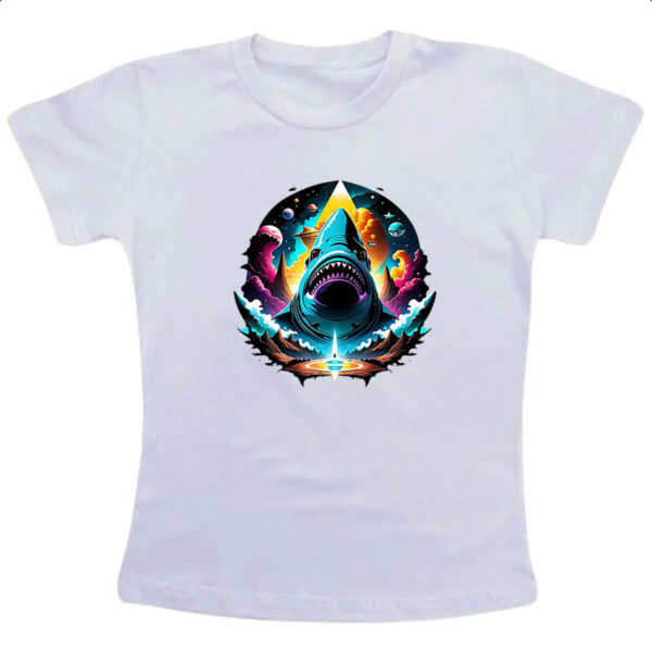 Camiseta Infanto Juvenil Tubarao nebulosa