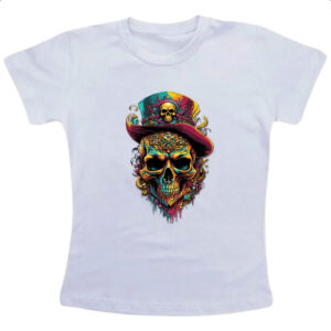 Camiseta Infanto Juvenil Cranio pirata joias