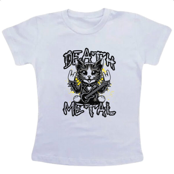 Camiseta Infanto Juvenil Gato Death Metal
